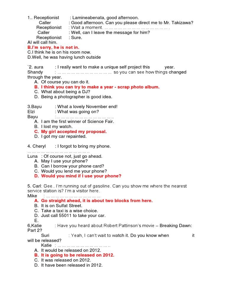 Soal Ulangan Semester Genap Bahasa Inggris Smk Camera Optical Devices