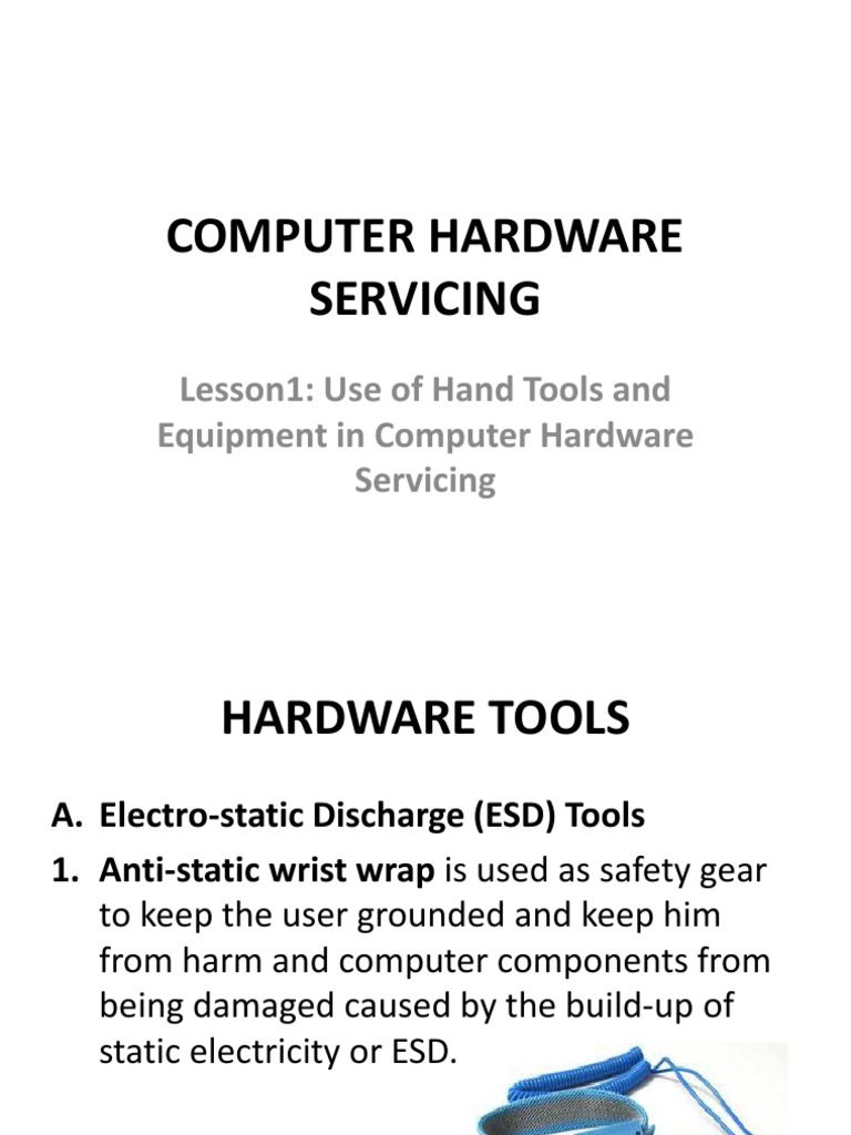 Computer Hardware Servicing PDF Electrostatic Discharge Hard Disk