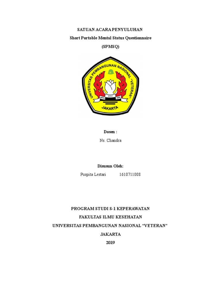 Pengkajian SPMSQ pada Lansia | PDF | Karier & Perkembangan