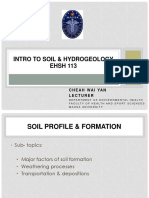 Intro To Soil & Hydrogeology EHSH 113: Cheah Wai Yan Lecturer