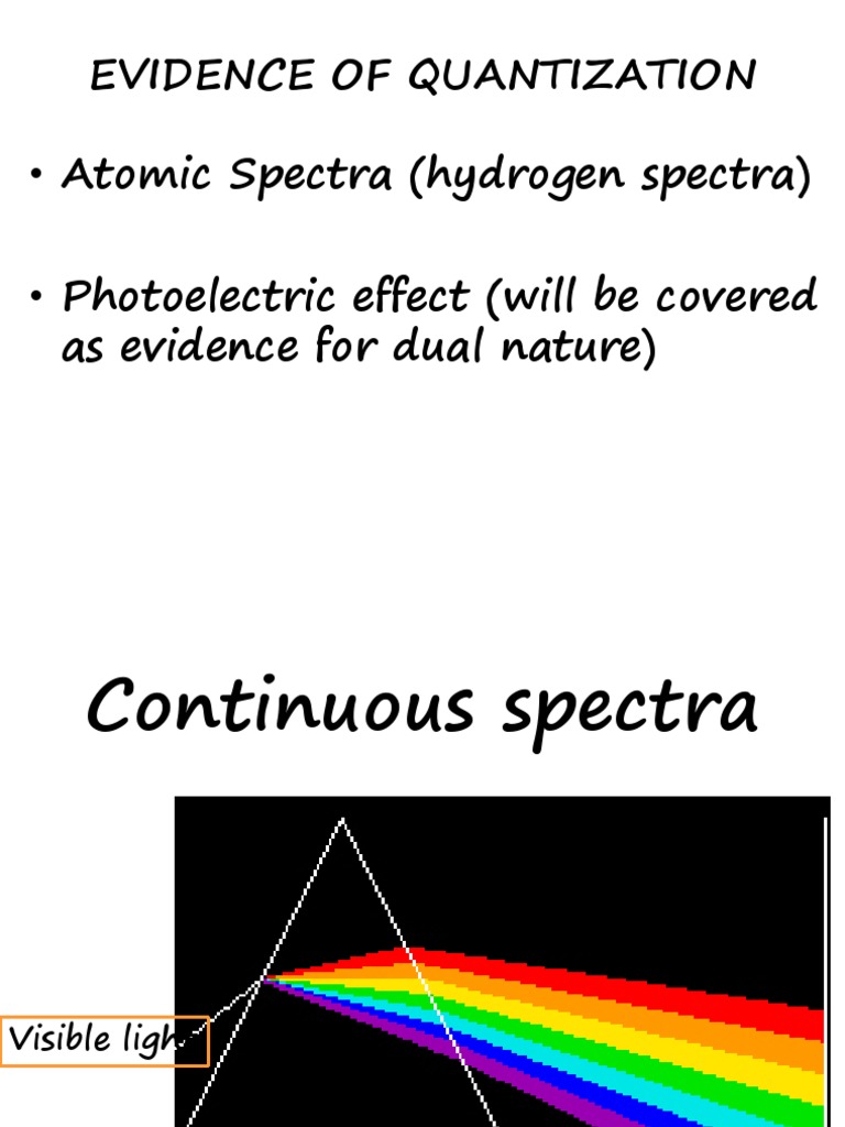 Evidence of Quantization Atomic Spectra (Hydrogen Spectra