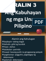 Ang Kabuhayan NG Mga Unang Pilipino