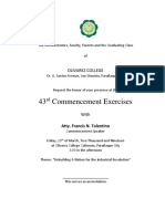 43RD Commencement Exercises Programme1