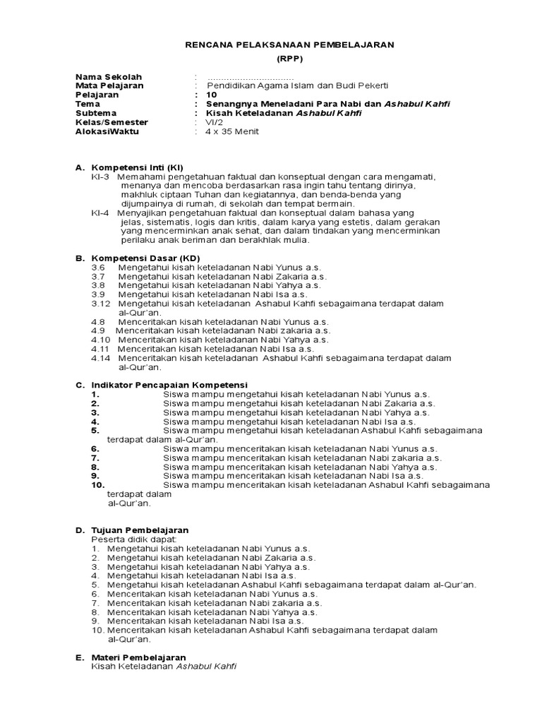 6 2 10 5 Kisah Keteladanan Ashabul Kahfi Pdf