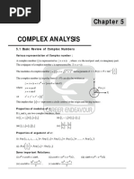 Complex Analysis: 5.1 Basic Review of Complex Numbers