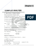 Complex Analysis: 5.1 Basic Review of Complex Numbers