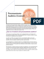 Qué Es El Trastorno Del Procesamiento Auditivo?