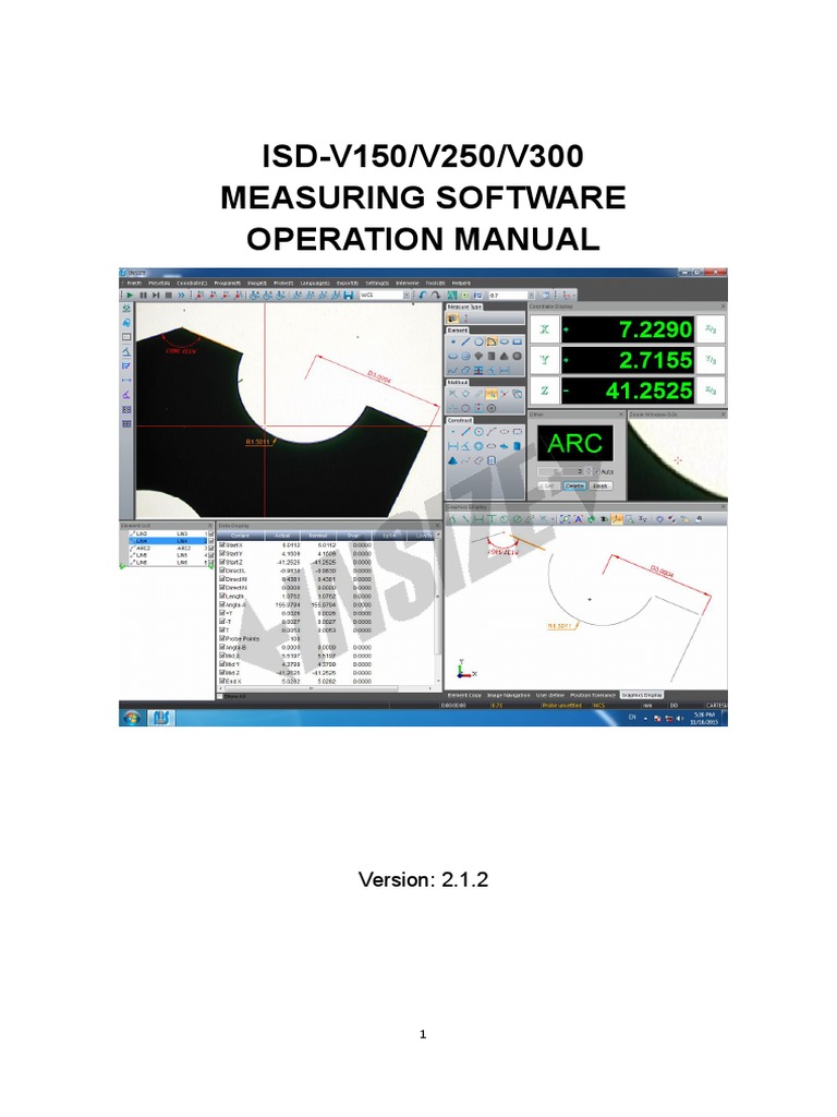 INSIZE V2.1.2 Video Measuring Manual | PDF | Ellipse | Button (Computing)