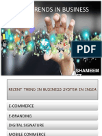 Recent Trends in Business: Shameem ET