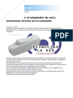 Como Reiniciar Adaptador Red Solucionar Errores Conexion - PHP PDF