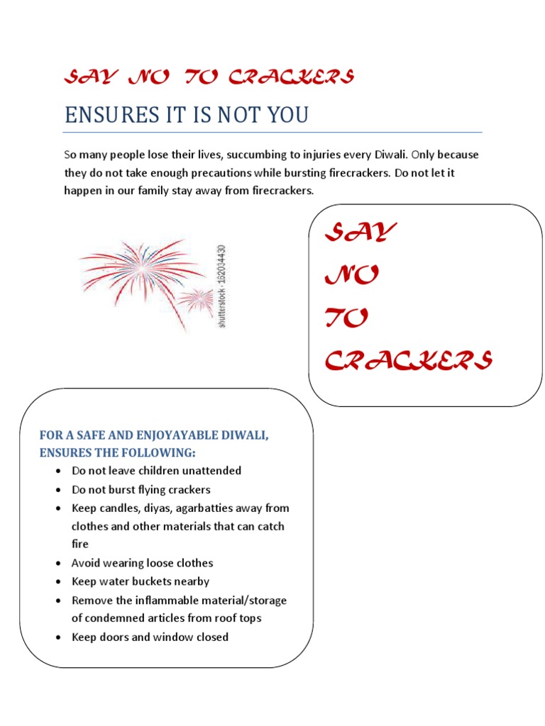 Safe Diwali: Avoid Firecracker Hazards | PDF | Home & Garden