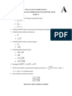 Soal Ulangan KD 3.1 Paket A