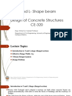 T and L-Shape Beam Design of Concrete Structures CE-320