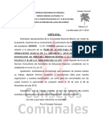 Carta Aval para Culminacion de Servicio Comunitario