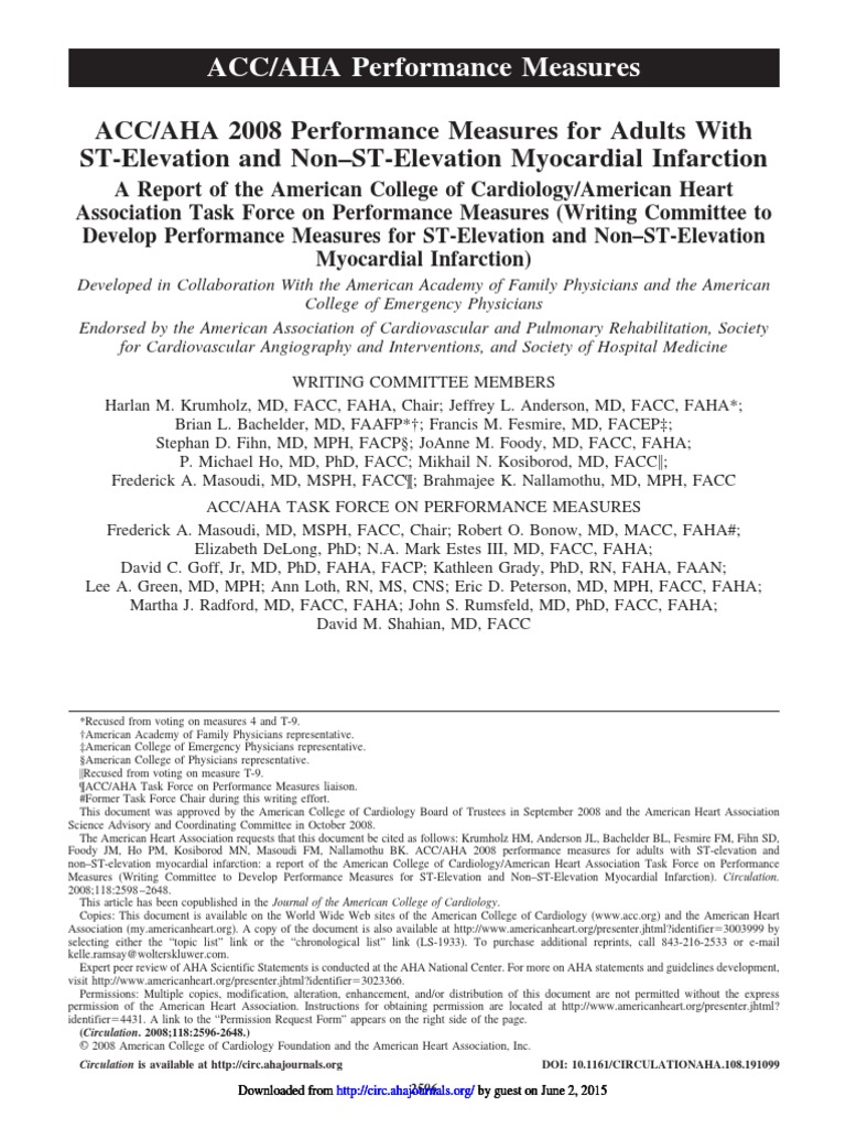 Aha Stemi Nstemi | PDF | Myocardial Infarction | Cardiovascular System