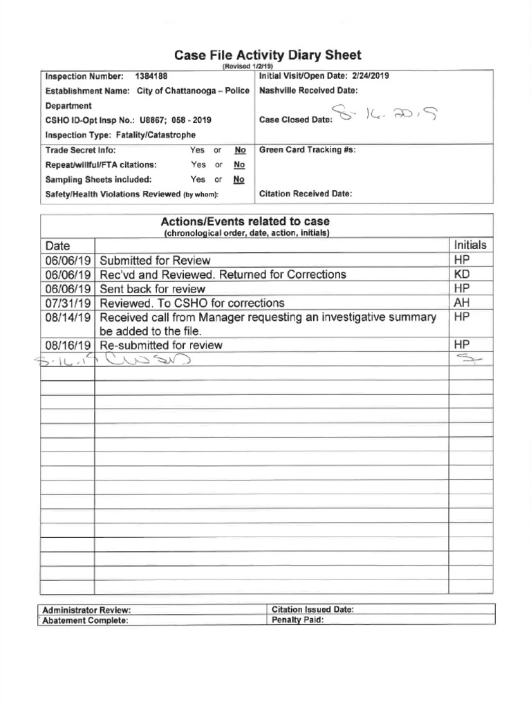 City of Chattanooga Police Department REDACTED PDF