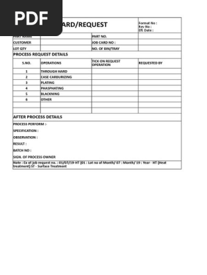Job Card