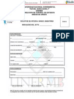 Planilla Solicitud de Opcion A Grado Maestría PDF