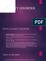 Anxiety Disorder: Kavisha Sugumaran 151501267 Jaffni Siraaj 151501265