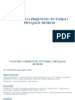 Ugovor o Prijevozu Putnika I Prtljage Morem - Web