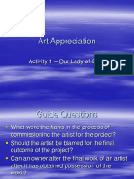 Art Appreciation: Activity 1 - Our Lady of Edsa