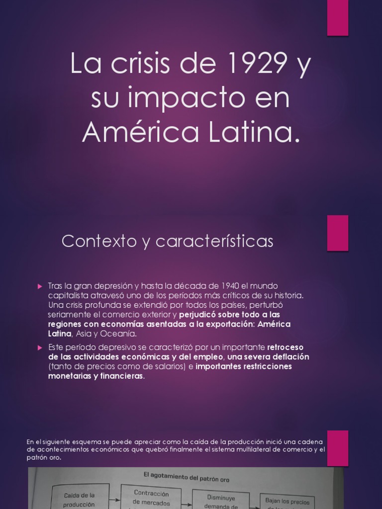 Impacto de la crisis de 1929 en América Latina | PDF | Gran depresion ...