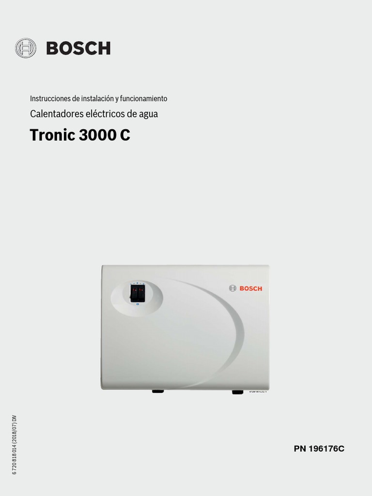 Manual Tronic 3000C CO | PDF | Agua | Aluminio