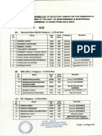 Fourth & Final (Updated) List Mtech Electronics & Electrical Engineering, JULY 2014