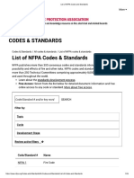 NFPA Standards List PDF