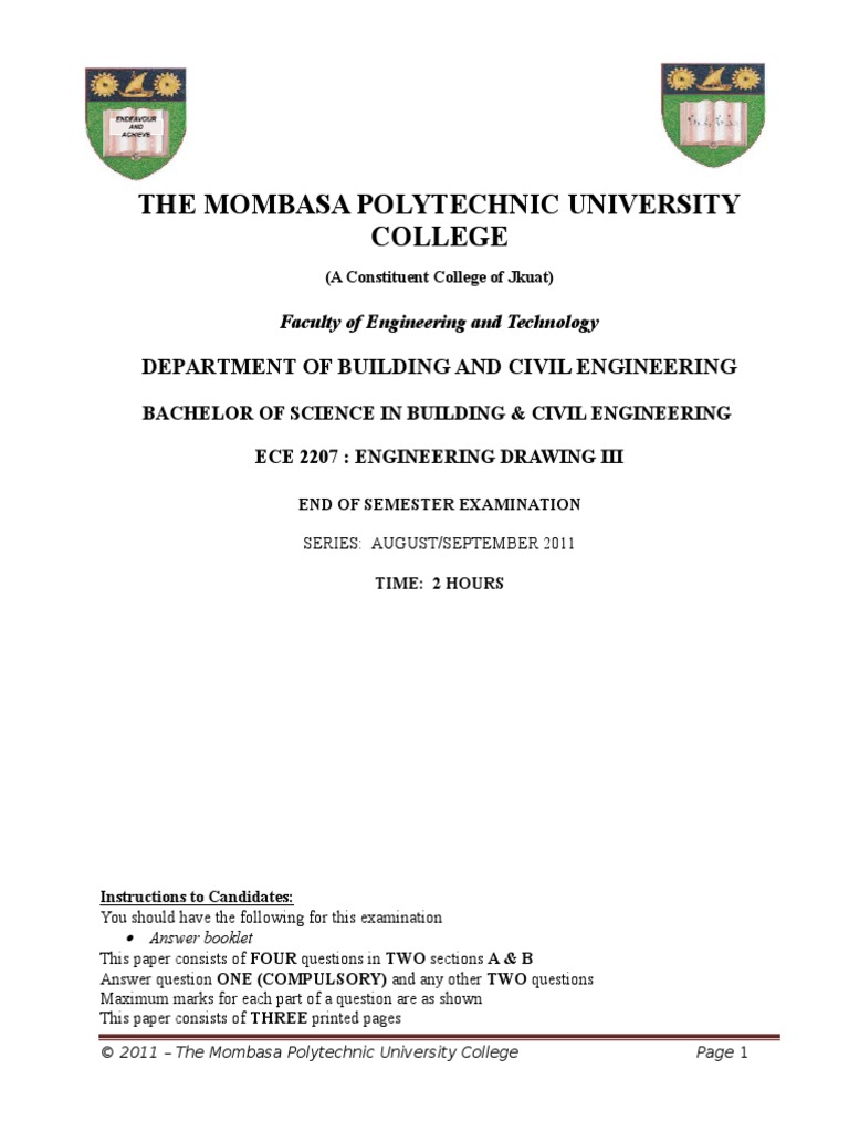 Ece 2207 Engineering Drawing II | PDF
