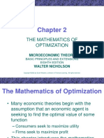 The Mathematics of Optimization: Microeconomic Theory