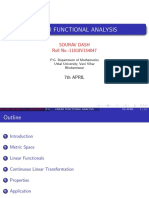 Linear Functional Analysis: Sourav Dash Roll No.-11818V154047