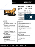 Cat Olympian 150 KW d150p1 Spec Sheet