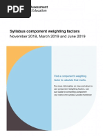 Syllabus Component Weighting Factors