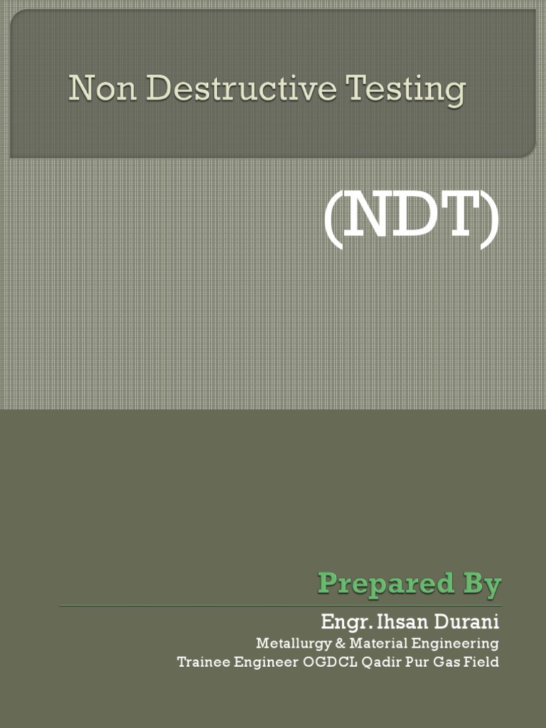 Ndt Pdf Electromagnetic Radiation Nondestructive Testing