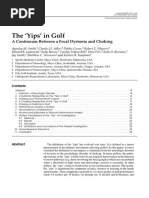 The Yips' in Golf: A Continuum Between A Focal Dystonia and Choking