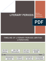Literary Periods Timeline PDF
