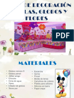 Curso de decoración con globos, telas y flores