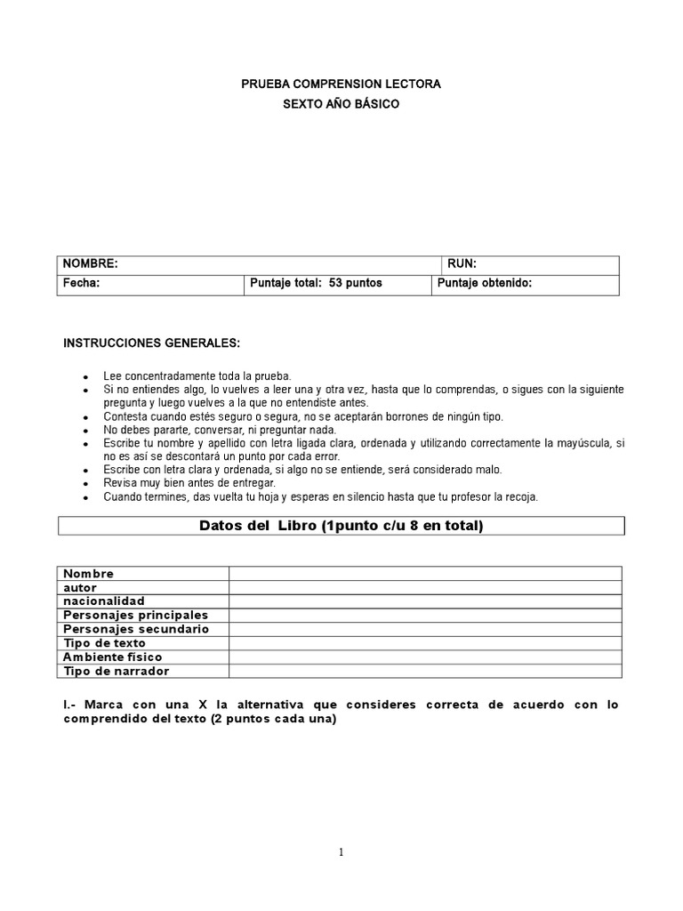 Prueba Libro El Chupacabras PDF