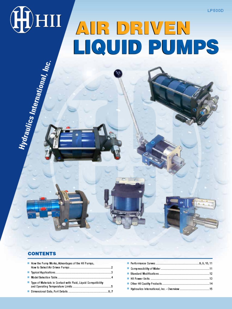HII Air Driven Liquid Pumps Overview | PDF | Pump | Liquids