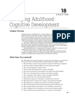 Emerging Adulthood: Cognitive Development: Chapter Preview