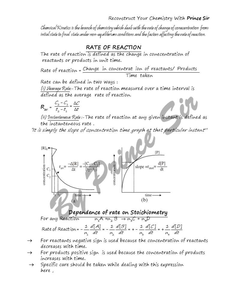 Chemical Kinetics Explained | PDF | Reaction Rate | Reaction Rate Constant