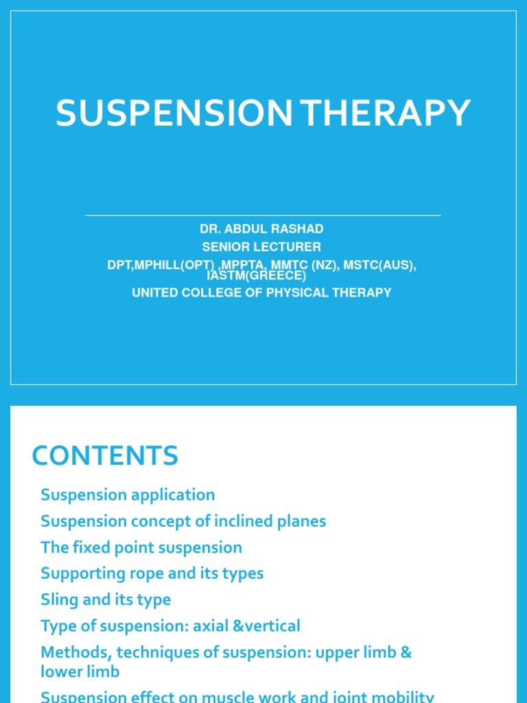 Lec.08.Suspension Therapy, PDF, Anatomical Terms Of Motion