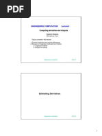 Engineering Computation Lecture 6: Computing Derivatives and Integrals