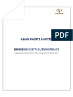 Asian Paints Dividend Policy