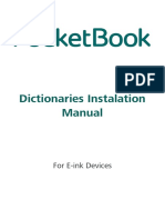 Dictionaries Instalation Manual: For E-Ink Devices