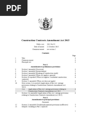 Construction Contracts Amendment Act 2015