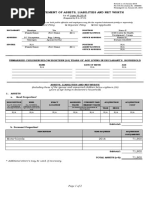 Sworn Statement of Assets, Liabilities and Net Worth