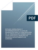 Estudio Hidrológico y Determinacion de La Cota de Inundación para La Construcción de La Urbanización Carmen Alicia