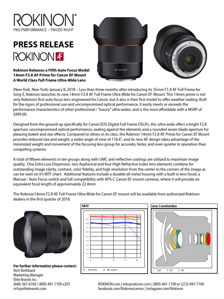 Roki 2 | PDF | Autofocus | Aperture